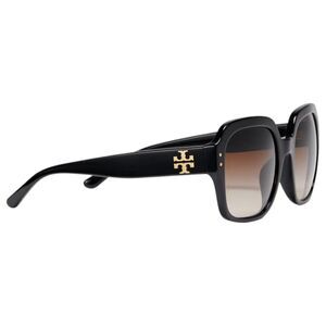Tory Burch TY7022 Black Plastic Frame Blue Lens Square Sunglasses